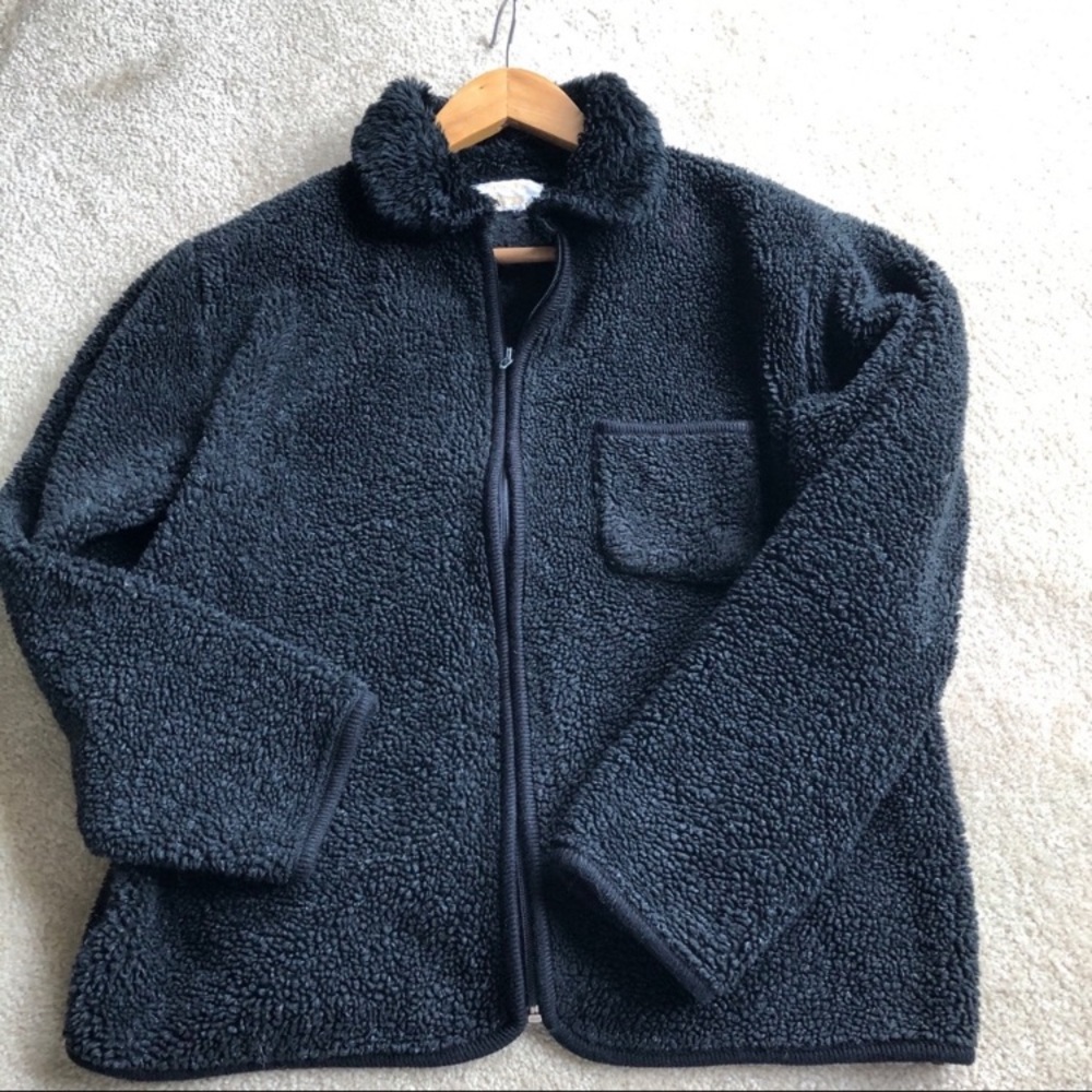 Vintage fleece retro pile zip up